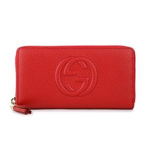 Gucci Long Wallet Round Zipper Red